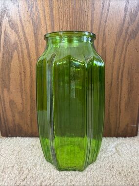 Green Glass Decorative Vase